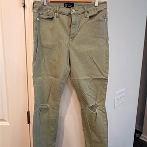 GAP Olive Green Denim Legging Jeans